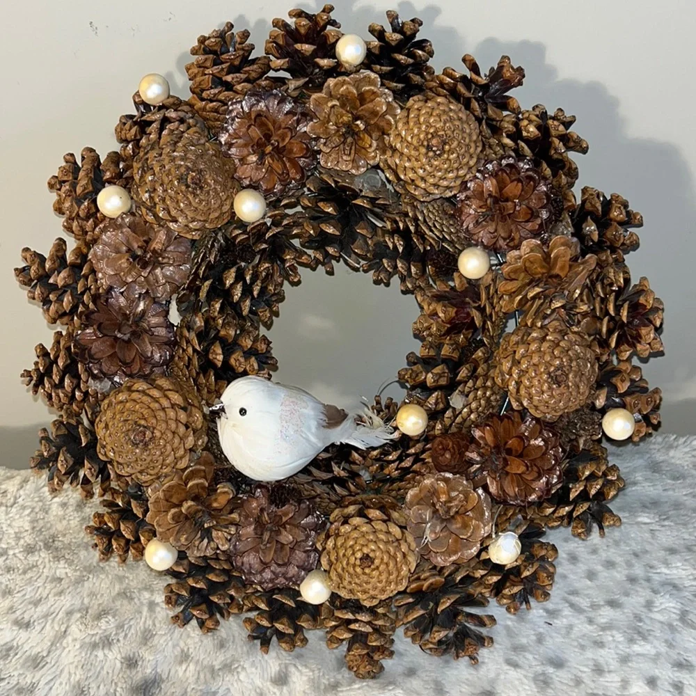 Pine Cone Wreath Handmade Lowest Price Now!